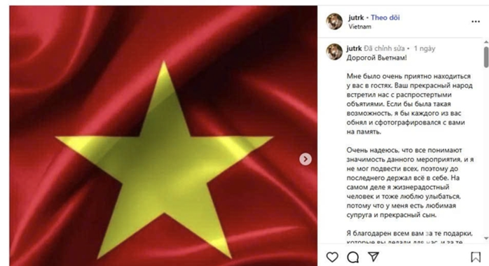 Khối trưởng quân nhân Nga gửi thư cảm ơn nhân dân Việt Nam sau lễ Quốc khánh - Ảnh 1. Khối trưởng quân nhân Nga gửi thư cảm ơn nhân dân Việt Nam sau lễ Quốc khánh - Ảnh 1.