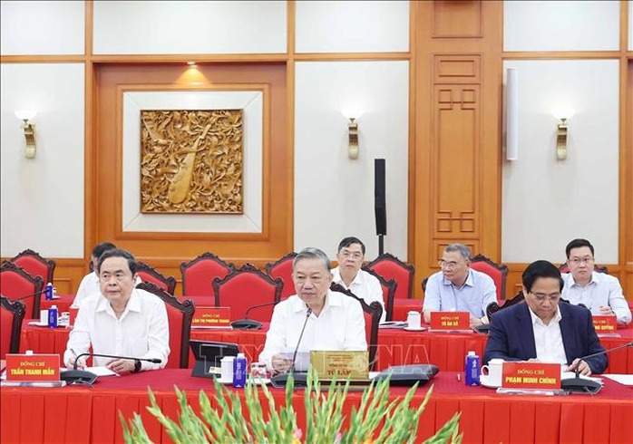Tổng Bí thư Tô Lâm chủ trì cuộc làm việc quan trọng với MTTQ Việt Nam - Ảnh 1. Tổng Bí thư Tô Lâm chủ trì cuộc làm việc quan trọng với MTTQ Việt Nam - Ảnh 1.