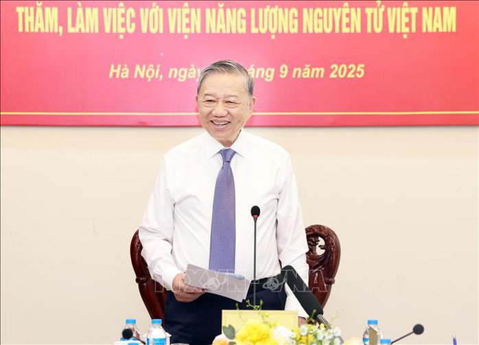 Tổng Bí thư Tô Lâm nhấn mạnh phát triển năng lượng nguyên tử an toàn cho con người - Ảnh 1. Tổng Bí thư Tô Lâm nhấn mạnh phát triển năng lượng nguyên tử an toàn cho con người - Ảnh 1.