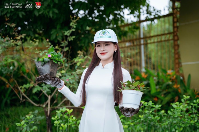 Hoa hậu Trần Thị Mỹ Linh phát động phong trào xanh tại quê nhà - Ảnh 5.