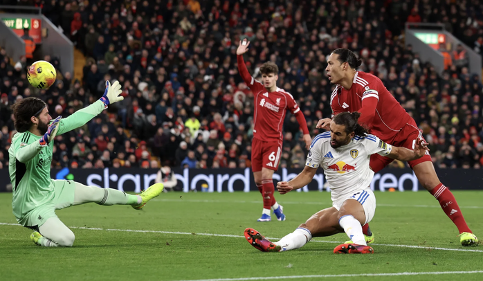 Liverpool bị Leeds United cầm h&ograve;a, cầu trường Anfield tiếc nuối - Ảnh 1.