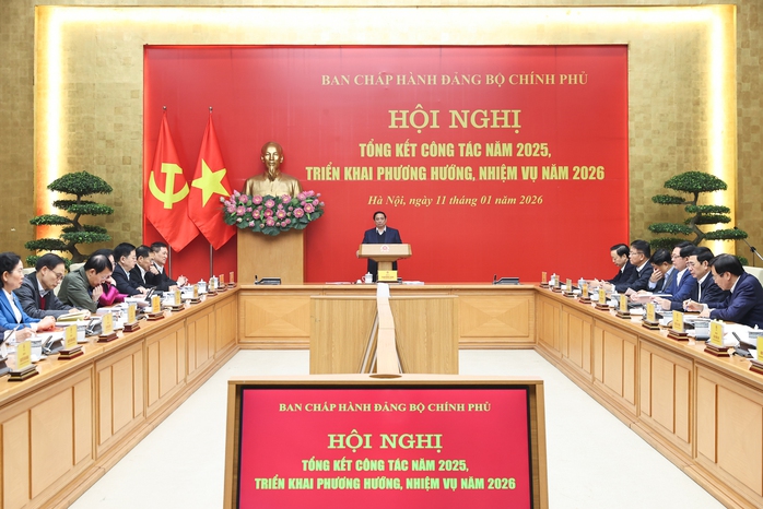 Đảng ủy Ch&iacute;nh phủ triển khai nhiệm vụ năm 2026 dưới sự dẫn dắt của Thủ tướng - Ảnh 1.