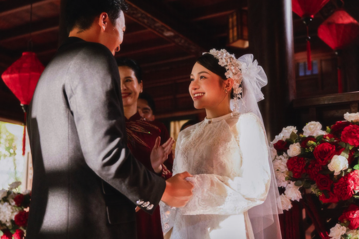 Cặp đ&ocirc;i L&acirc;m Thanh Nh&atilde; - Vũ Th&ugrave;y Linh giới thiệu phong tục cưới hỏi ba miền - Ảnh 4.