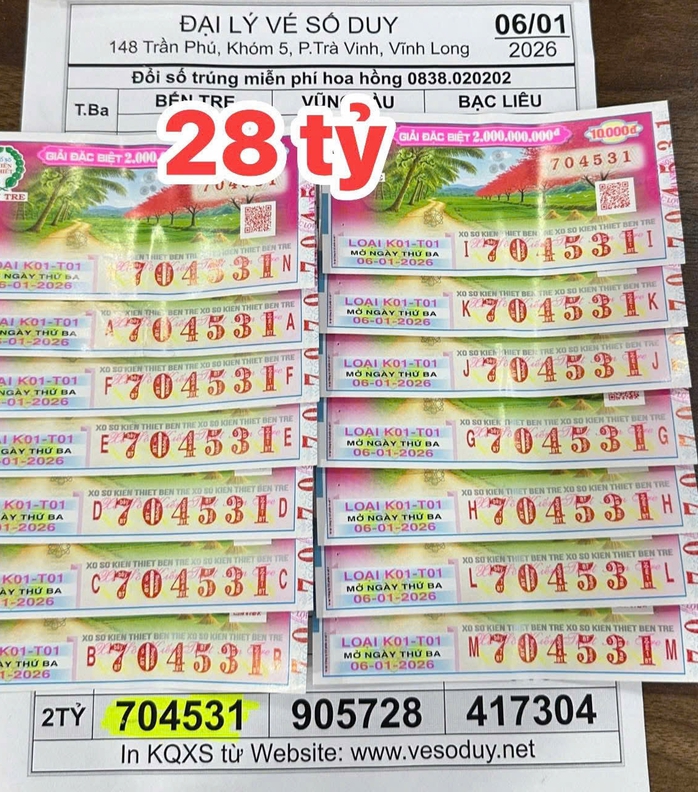 Xổ số miền Nam: T&acirc;y Ninh , TPHCM , Vĩnh Long v&agrave; Cần Thơ tr&uacute;ng độc đắc li&ecirc;n tiếp - Ảnh 2.