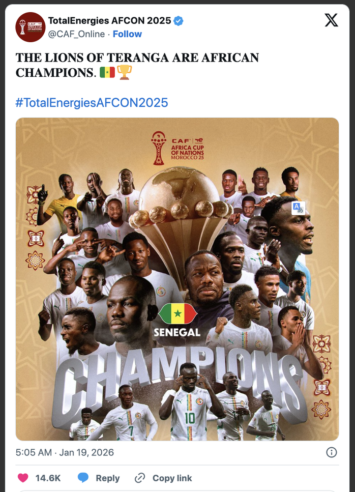 Senegal quật ng&atilde; chủ nh&agrave; Morocco, đăng quang C&uacute;p ch&acirc;u Phi - Ảnh 7.