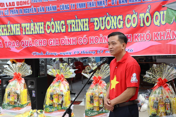 Kh&aacute;nh th&agrave;nh 2 c&ocirc;ng tr&igrave;nh "Đường cờ Tổ quốc" tại Vĩnh Long ch&agrave;o mừng Đại hội XIV của Đảng - Ảnh 2.