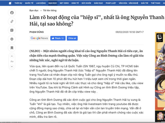 Những l&ugrave;m x&ugrave;m của "hiệp sĩ" Nguyễn Thanh Hải trước khi bị bắt - Ảnh 1.