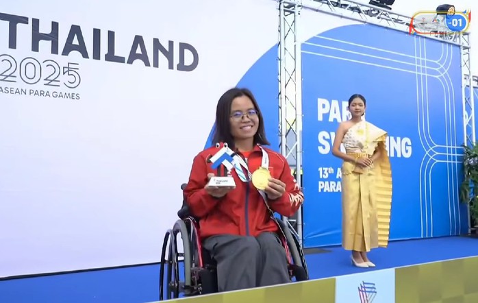 L&ecirc; Văn C&ocirc;ng gi&agrave;nh HCV cử tạ tại ASEAN Para Games 13 - Ảnh 2.