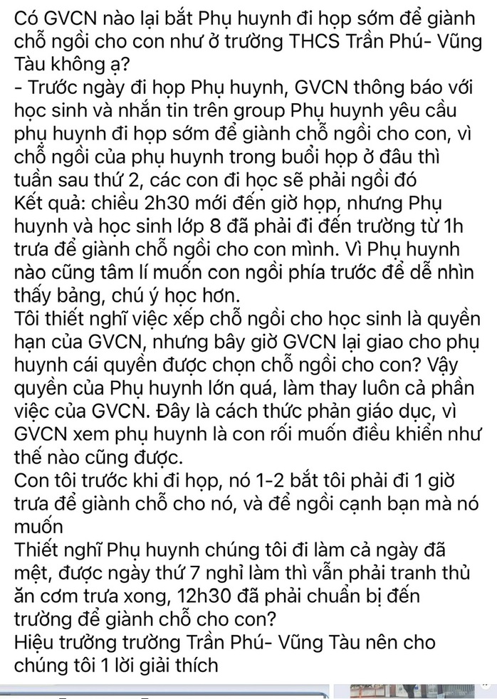 TPHCM: X&ocirc;n xao tin phụ huynh đua nhau đi họp sớm để gi&agrave;nh chỗ ngồi cho con   - Ảnh 2.