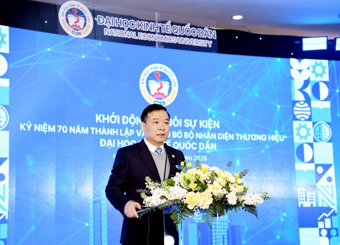 ĐH Kinh tế quốc d&acirc;n c&ocirc;ng bố Bộ nhận diện thương hiệu mới - Ảnh 1.