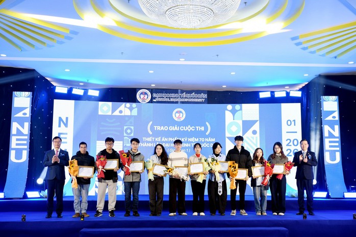 ĐH Kinh tế quốc d&acirc;n c&ocirc;ng bố Bộ nhận diện thương hiệu mới - Ảnh 3.