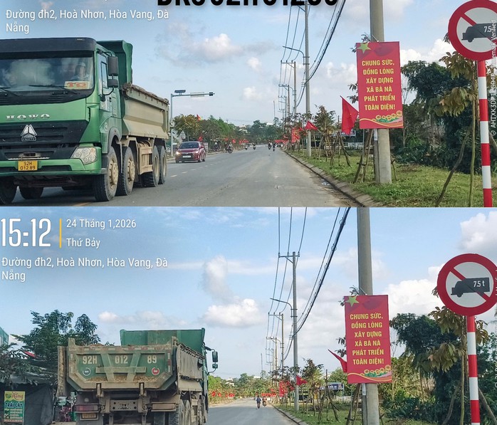 CSGT Đ&agrave; Nẵng xử l&yacute; xe qu&aacute; tải vi phạm đường cấm tại B&agrave; N&agrave; - Ảnh 1.