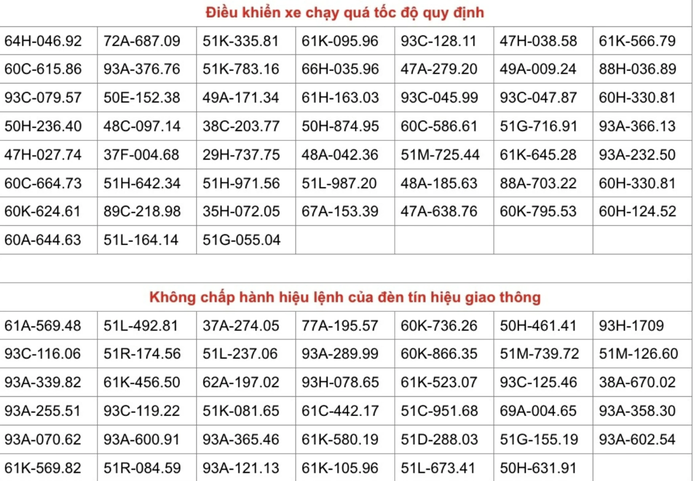 Danh s&aacute;ch 93 phương tiện vi phạm bị camera giao th&ocirc;ng ph&aacute;t hiện ở Đồng Nai - Ảnh 1.