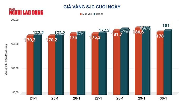 Giá vàng hôm nay 31-1: Sụt giảm mạnh sau chuỗi tăng kỷ lục - Ảnh 2.