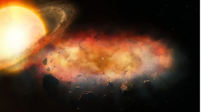 Đ&aacute;m m&acirc;y kim loại khổng lồ hiện giữa trời, bao v&acirc;y "Mặt Trời thứ 3" - Ảnh 1.