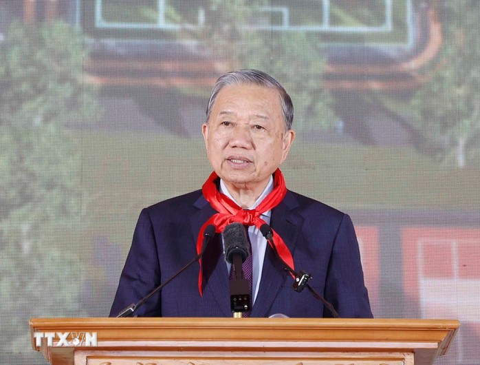 Tổng B&iacute; thư T&ocirc; L&acirc;m dự lễ kh&aacute;nh th&agrave;nh Trường Phổ th&ocirc;ng nội tr&uacute; li&ecirc;n cấp TH v&agrave; THCS Si Pa Ph&igrave;n - Ảnh 2.