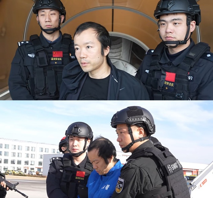 H&igrave;nh ảnh &ldquo;&ocirc;ng tr&ugrave;m&rdquo; Chen Zhi bị &aacute;p giải về Trung Quốc - Ảnh 1.