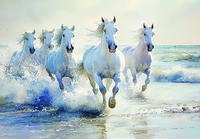 BỨC TRANH BÁT MÃ - Ảnh 1.