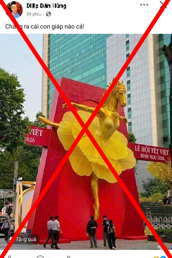 Linh vật ngựa ở TPHCM bị &ldquo;mặc v&aacute;y&rdquo; bằng AI, chủ t&agrave;i khoản Facebook l&atilde;nh phạt - Ảnh 1.