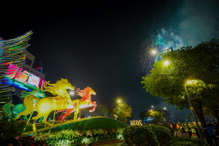 VIDEO: Người d&acirc;n TPHCM gửi kh&aacute;t vọng v&agrave;o vận hội mới dưới bầu trời ph&aacute;o hoa giao thừa - Ảnh 6.