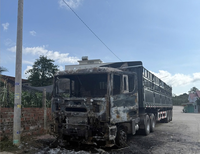 Xe đầu k&eacute;o bất ngờ ch&aacute;y rụi s&aacute;ng m&ugrave;ng 1 Tết, thiệt hại khoảng 500 triệu đồng - Ảnh 1.