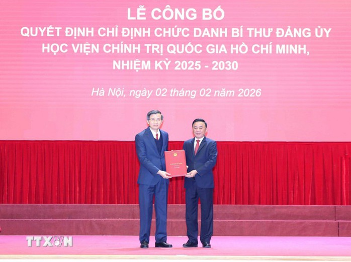 &Ocirc;ng Đo&agrave;n Minh Huấn giữ chức B&iacute; thư Đảng ủy Học viện Ch&iacute;nh trị quốc gia Hồ Ch&iacute; Minh - Ảnh 2.