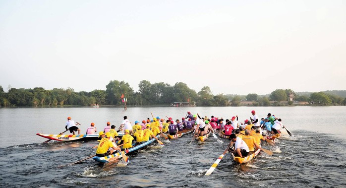 Giải đua ghe Đan Điền 2026: Niềm vui v&agrave; an ninh trong ng&agrave;y hội thể thao - Ảnh 1.