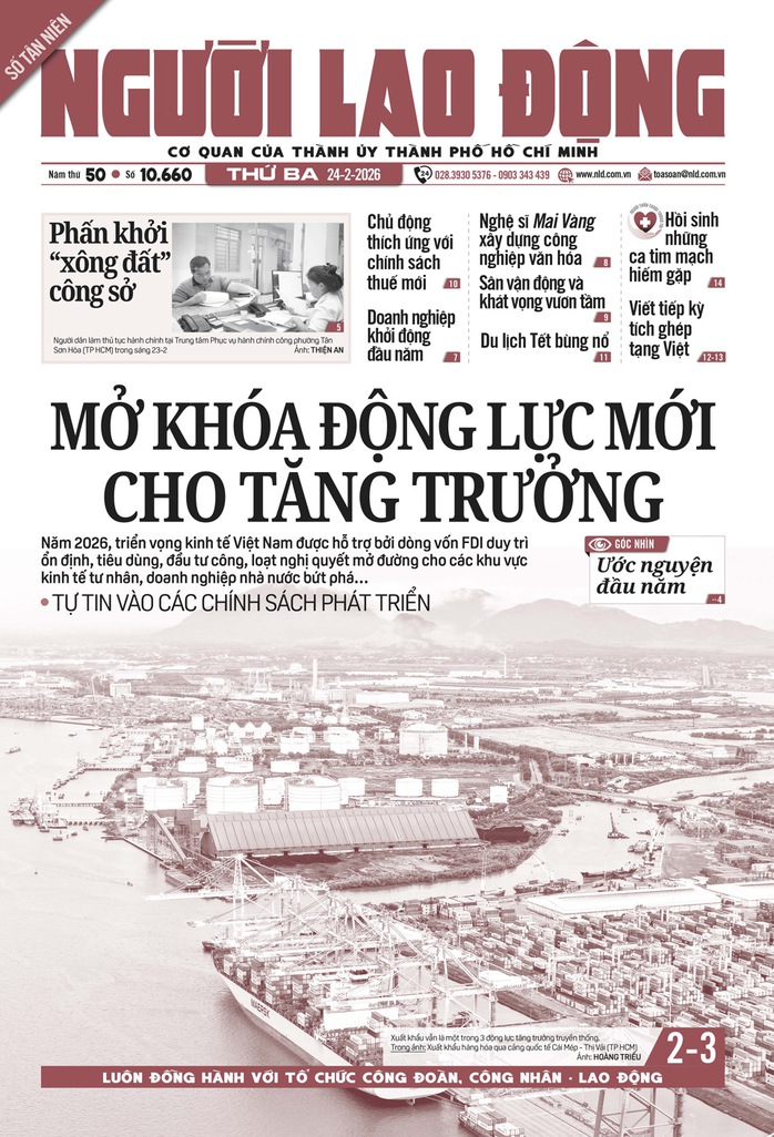 B&aacute;o in ng&agrave;y 24-2: Phấn khởi &ldquo;x&ocirc;ng đất&rdquo; c&ocirc;ng sở - Ảnh 1.
