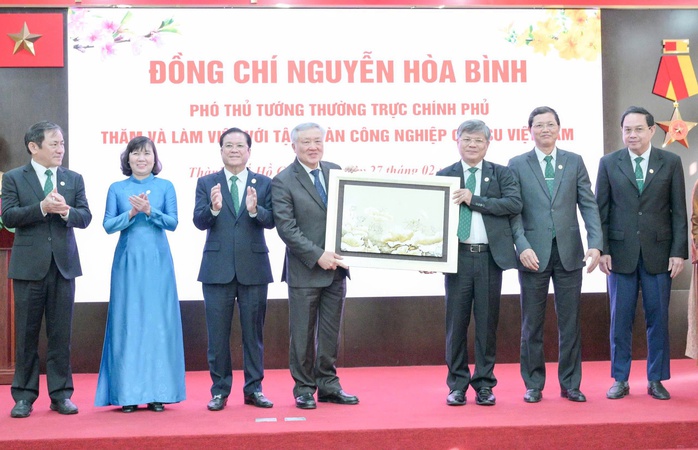 Ph&oacute; Thủ tướng thường trực Nguyễn H&ograve;a B&igrave;nh l&agrave;m việc tại VRG - Ảnh 5.