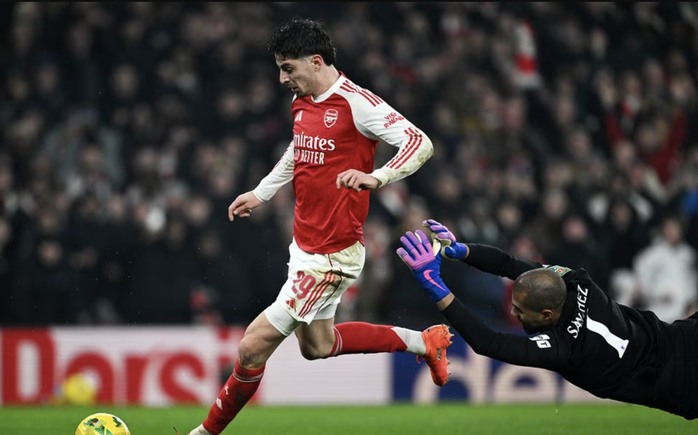 Kai Havertz ghi b&agrave;n ph&uacute;t b&ugrave; giờ, Arsenal v&agrave;o chung kết League Cup - Ảnh 6.