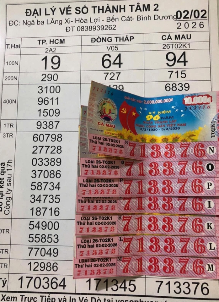 Xổ số miền Nam 2026: Người tr&uacute;ng độc đắc d&atilde;y số 171345 v&agrave; 713376 ở TPHCM - Ảnh 2.