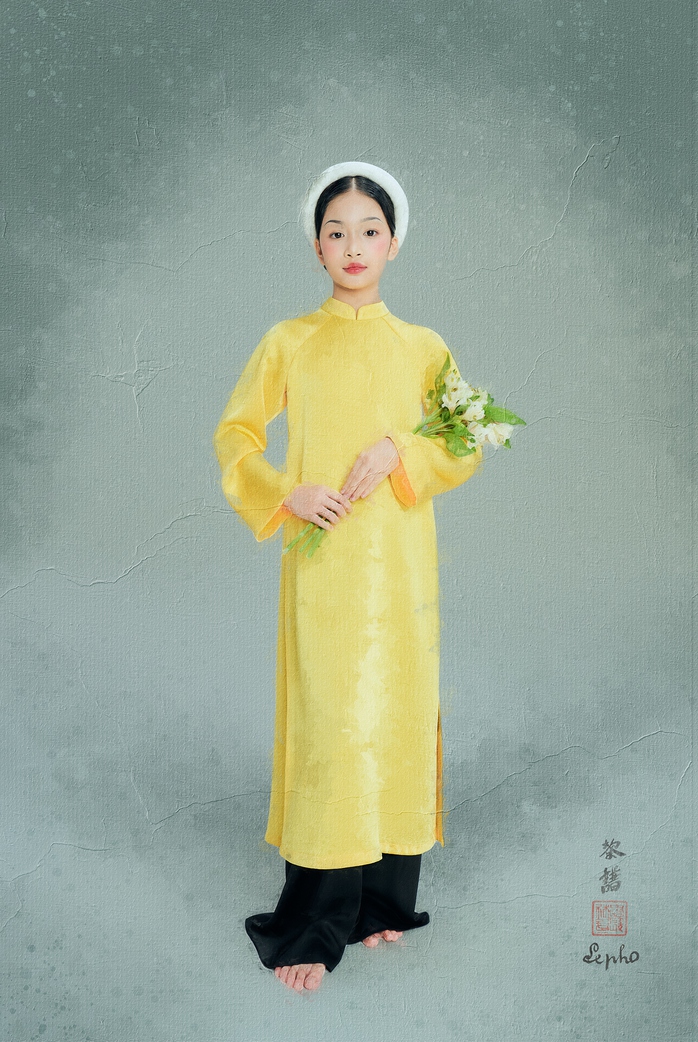 Ruby Tâm Nhi dịu dàng hóa nàng thơ mùa xuân trong tranh Đông Dương - Ảnh 3.