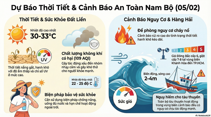 Dự b&aacute;o thời tiết h&ocirc;m nay, 5-2: TPHCM v&agrave; Nam Bộ c&oacute; nắng gắt  - Ảnh 2.