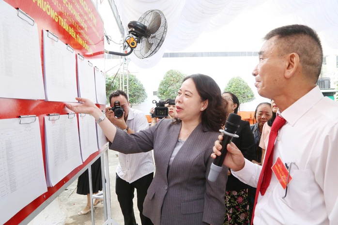Ph&oacute; Chủ tịch nước V&otilde; Thị &Aacute;nh Xu&acirc;n kiểm tra c&ocirc;ng t&aacute;c bầu cử tại Đồng Nai 2026 - Ảnh 1.