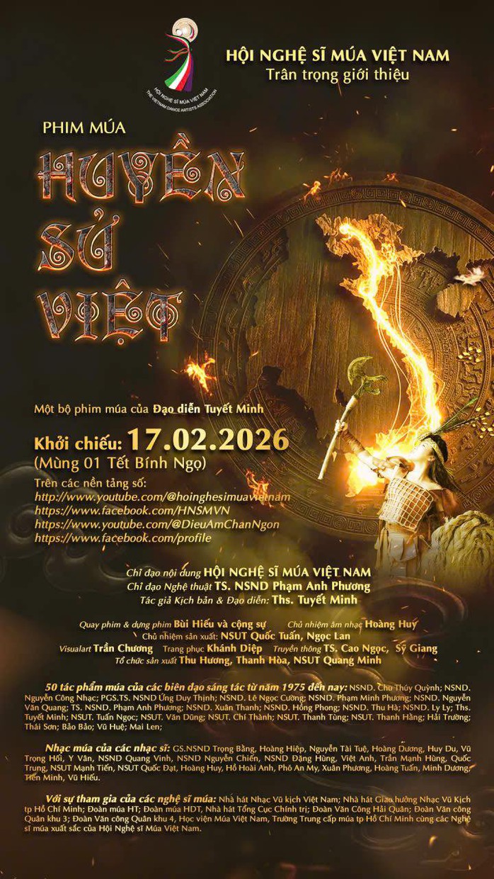 Hội Nghệ sĩ M&uacute;a Việt Nam đầu xu&acirc;n ra mắt dự &aacute;n phim m&uacute;a "Huyền Sử Việt" - Ảnh 2.