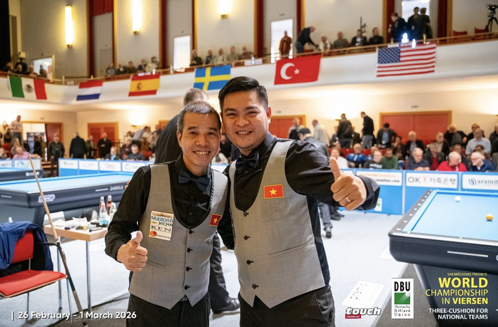 Đánh bại chủ nhà Đức, Quyết Chiến và Thanh Tự vô địch billiards carom thế giới - Ảnh 4.