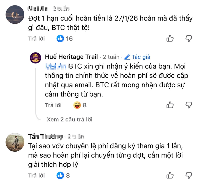 Giải chạy Huế bị hủy chưa ho&agrave;n tiền cho VĐV c&oacute; thể mời c&ocirc;ng an v&agrave;o cuộc - Ảnh 4.