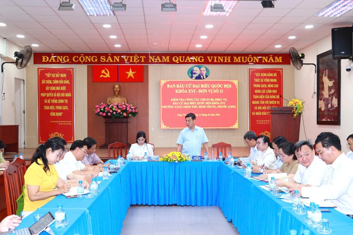 Kiểm tra c&ocirc;ng t&aacute;c chuẩn bị, phục vụ bầu cử c&aacute;c phường Tăng Nhơn Ph&uacute;, B&igrave;nh Trưng v&agrave; Phước Long - Ảnh 2.