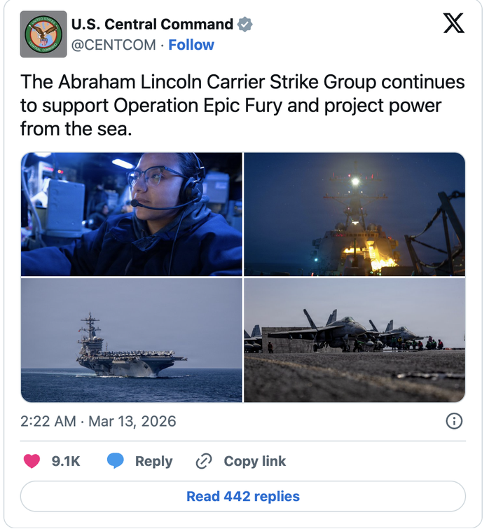 T&agrave;u s&acirc;n bay USS Abraham Lincoln của Mỹ tr&uacute;ng đ&ograve;n hoả lực Iran? - Ảnh 2.