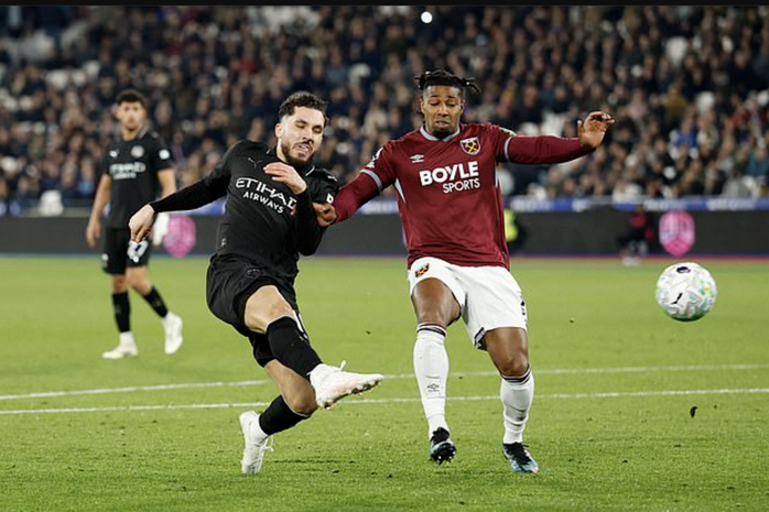 Haaland nhạt nhòa, Man City đánh rơi chiến thắng trước West Ham - Ảnh 1.