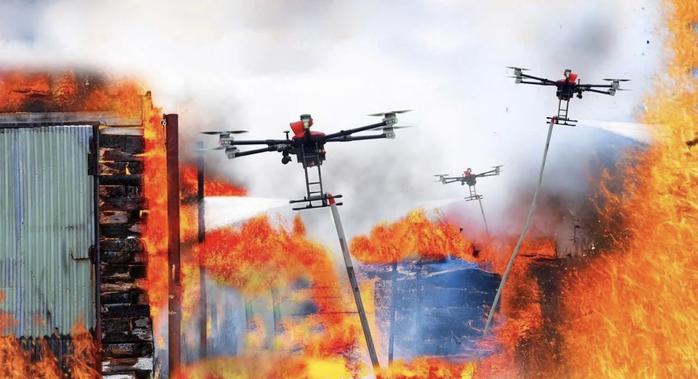  Ra mắt UAV chữa cháy bầy đàn, tiếp cận cả hẻm sâu - Ảnh 1.