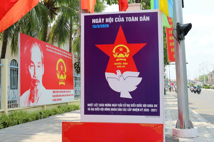 TP Cần Thơ rực rỡ sắc màu trước ngày bầu cử - Ảnh 4.