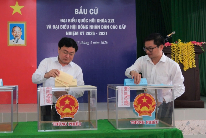 CLIP: Rộn r&agrave;ng ng&agrave;y bầu cử tại Cần Thơ, Vĩnh Long, An Giang, T&acirc;y Ninh - Ảnh 32.