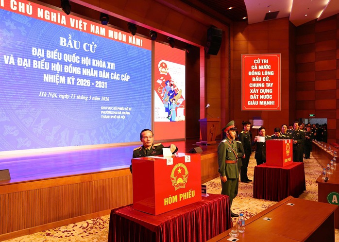 Nguyên Phó chủ tịch nước Nguyễn Thị bình bầu cử đại biểu Quốc hội 2026 tại Hà Nội - Ảnh 7. Nguyên Phó chủ tịch nước Nguyễn Thị bình bầu cử đại biểu Quốc hội 2026 tại Hà Nội - Ảnh 7.