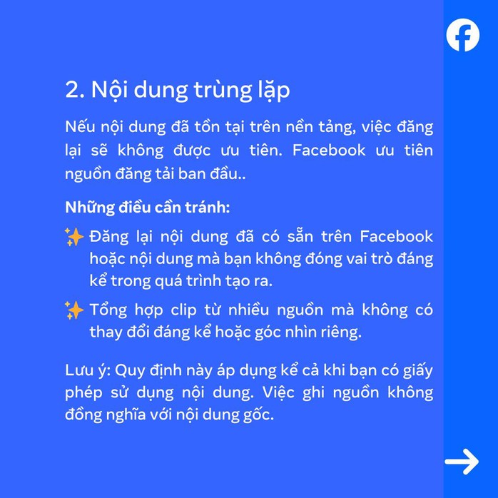 Cập nhật quan trọng về chính sách Nội dung gốc trên Facebook - Ảnh 3.