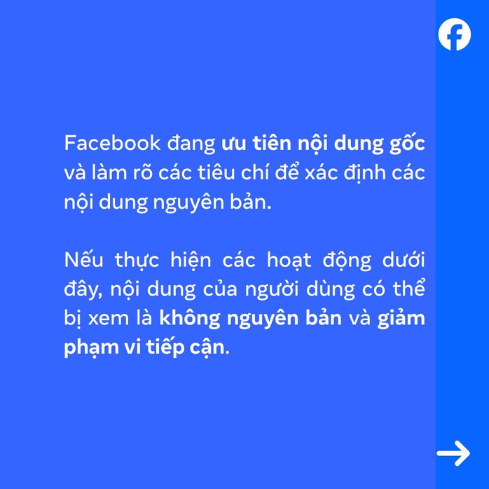 Cập nhật quan trọng về chính sách Nội dung gốc trên Facebook - Ảnh 1.