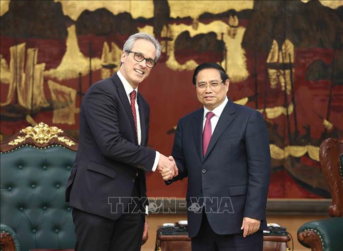 Thủ tướng Phạm Minh Ch&iacute;nh tiếp đo&agrave;n thanh tra chống khai th&aacute;c IUU của EU - Ảnh 1.