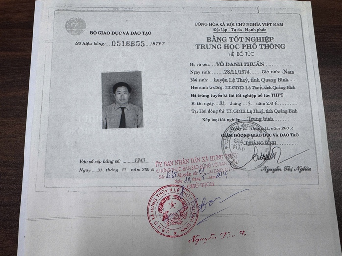 Chủ tịch Uỷ ban MTTQ xã Sen Ngư học cấp 3 khi chưa tốt nghiệp cấp 2? - Ảnh 2. Chủ tịch Uỷ ban MTTQ xã Sen Ngư học cấp 3 khi chưa tốt nghiệp cấp 2? - Ảnh 2.