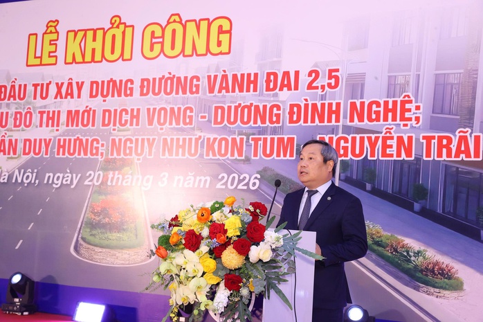 Khởi c&ocirc;ng tuyến đường V&agrave;nh đai 2 , 5 H&agrave; Nội với tổng mức đầu tư 8 . 401 Tỉ đồng - Ảnh 1.