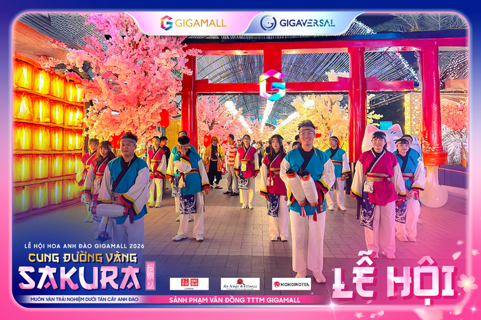 Ngắm sakura tại Lễ hội Hoa Anh đ&agrave;o Gigamall 2026 quy m&ocirc; bậc nhất TPHCM - mở cửa miễn ph&iacute; suốt 6 tuần - Ảnh 3.